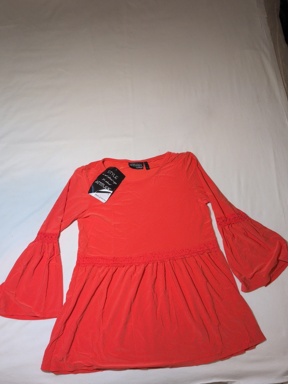 Attitudes by Renee Coral Bell-Sleeve Kids Dress
